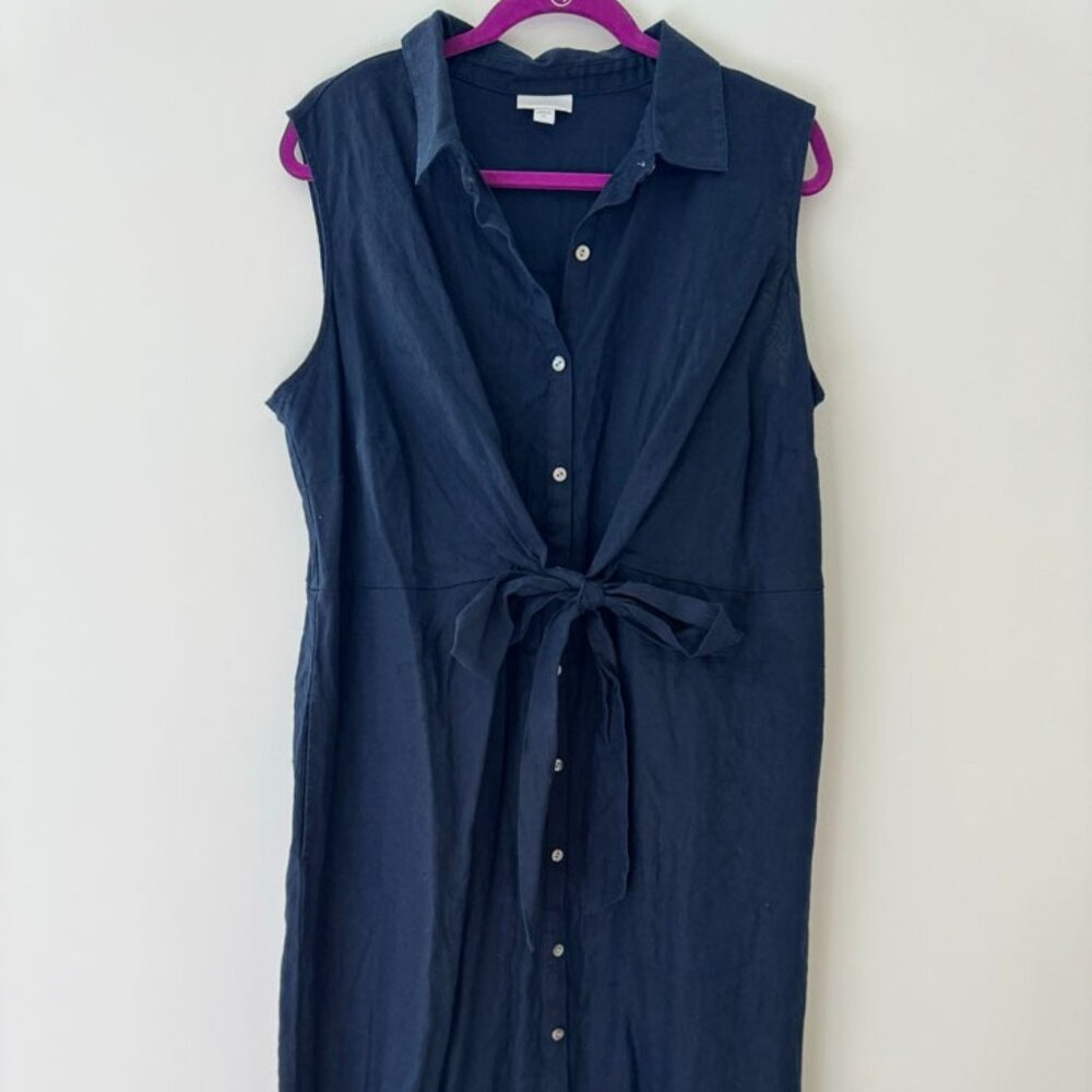 J. Jill Tie Front Shirtdress Size Extra Large